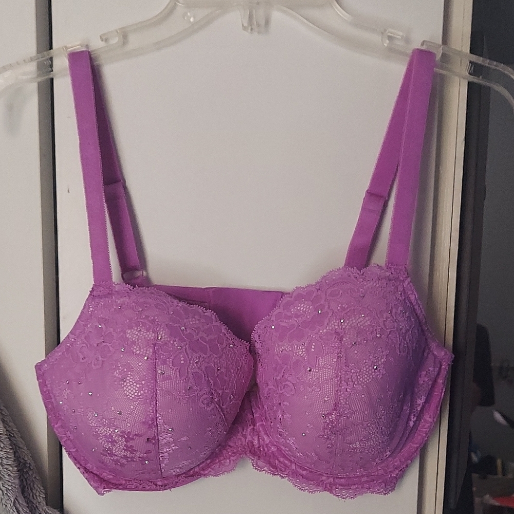 Angels Purple Lace Underwire Bra Full Coverage